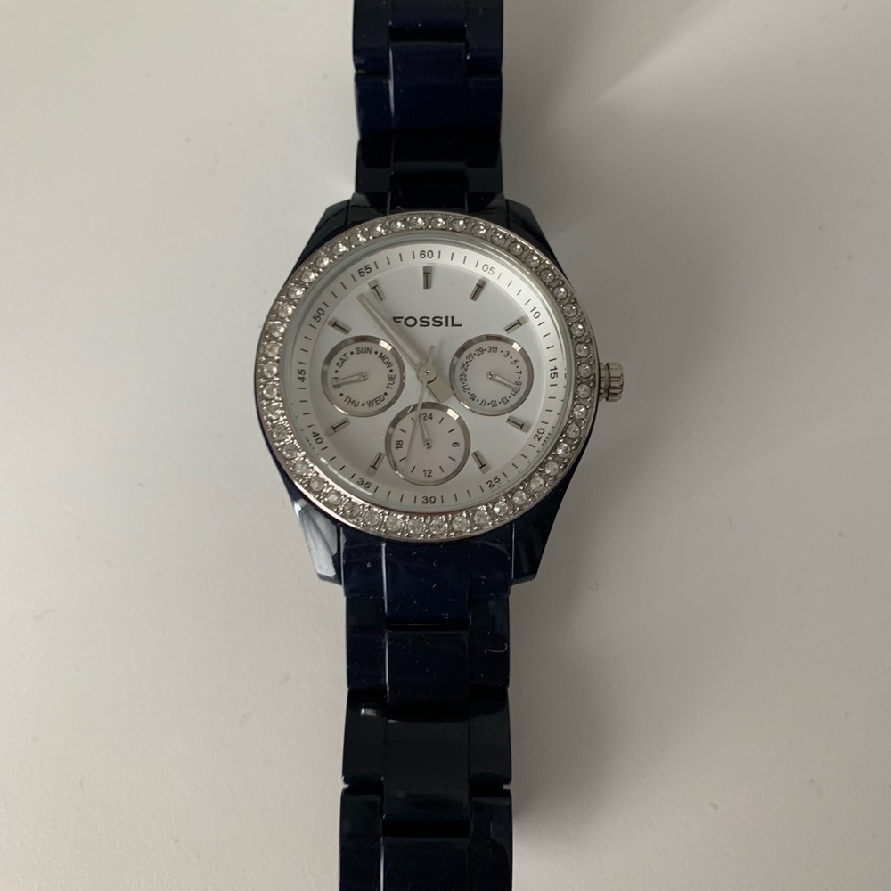 Fossil Navy Ceramic Watch